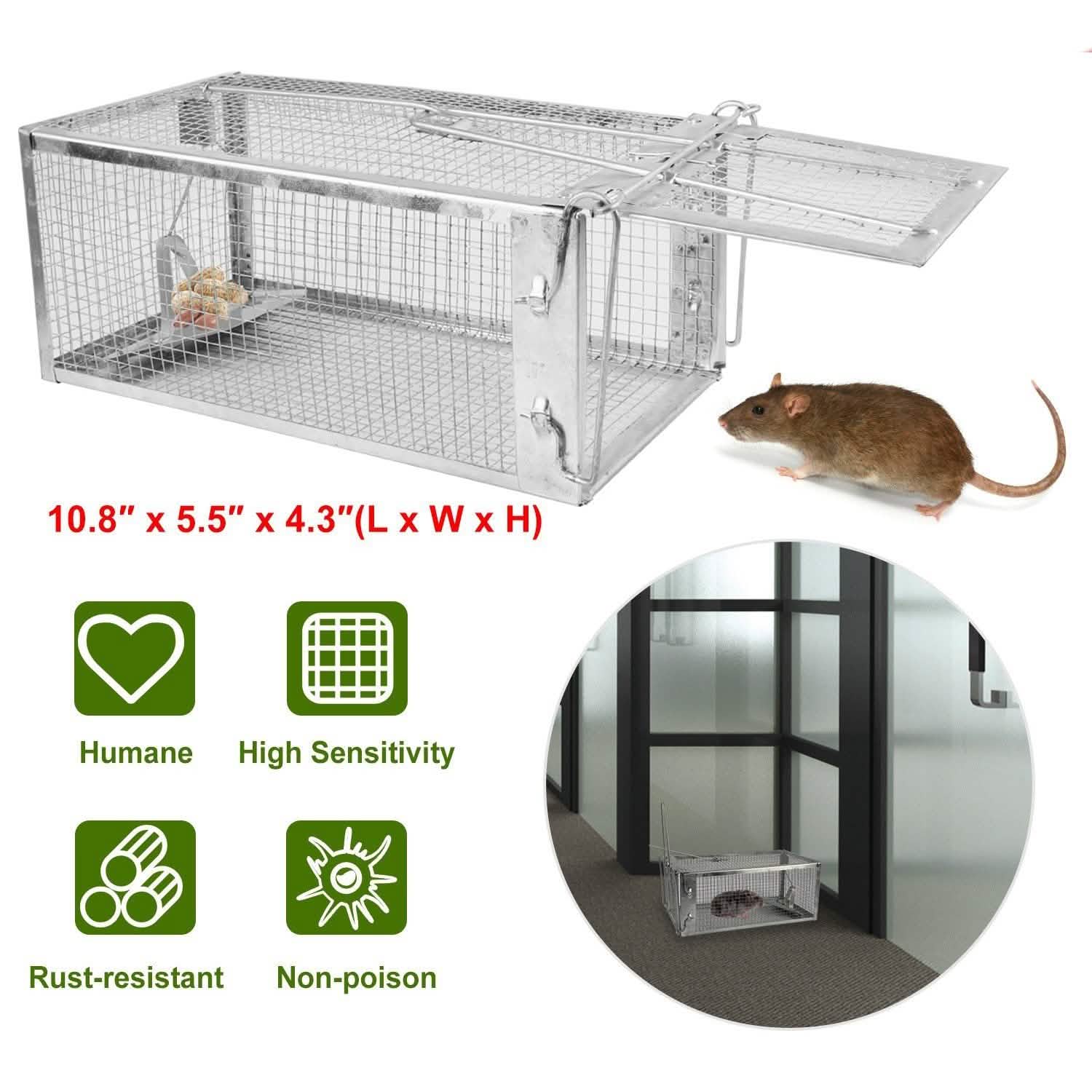 Rat Trap Cage Humane Live Rodent Pest Control - Tophatter Daily Deals