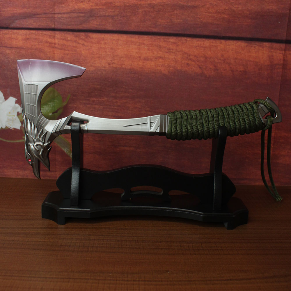 Bloodhound Heirloom Raven Bite Axe Metal Replica 30CM/11.8"-Economic Version Heirloom With Wooden Holder - Tophatter Daily Deals