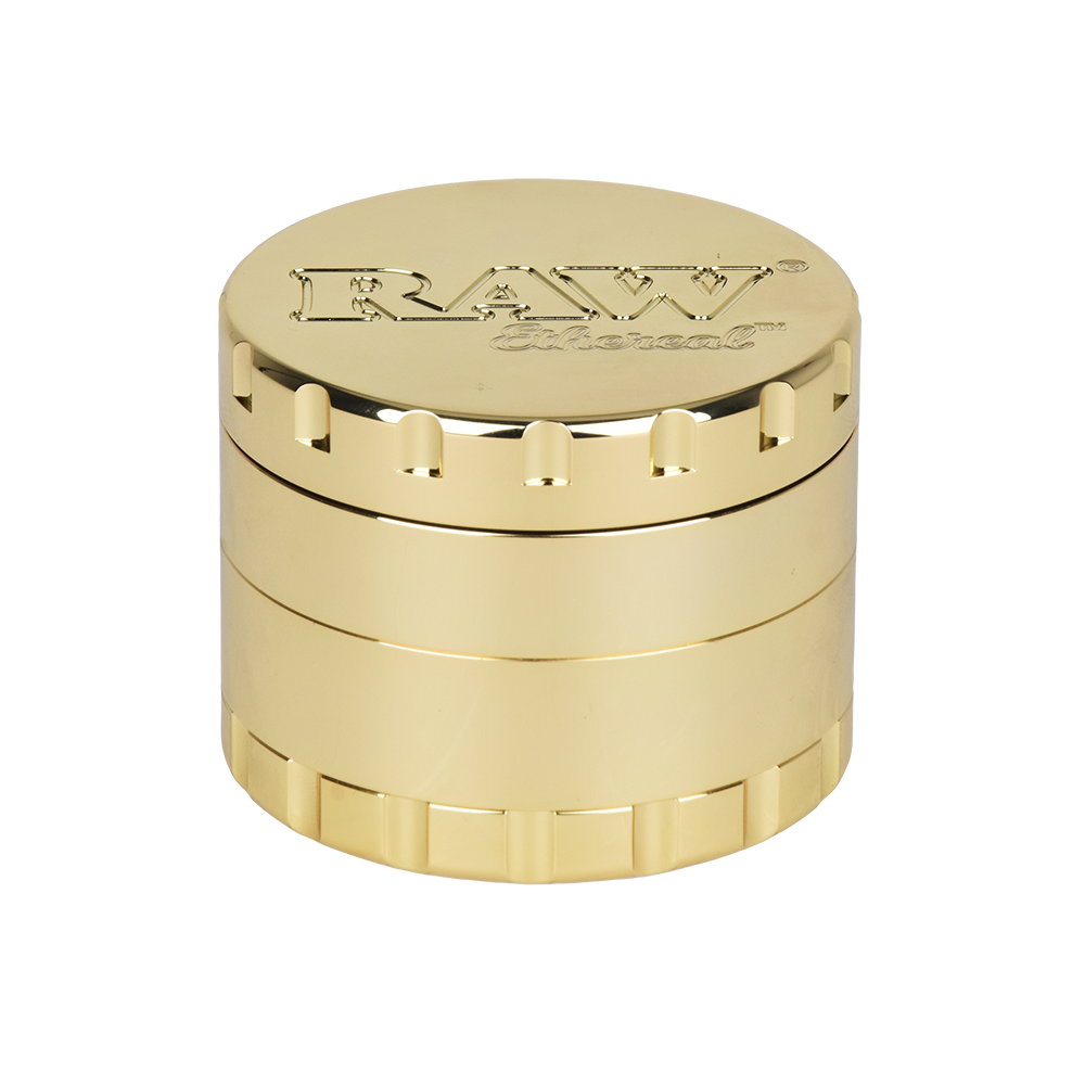 RAW Ethereal Gold-Plated Stainless Steel Grinder | 4pc | 2.25" Grinders - Tophatter Daily Deals