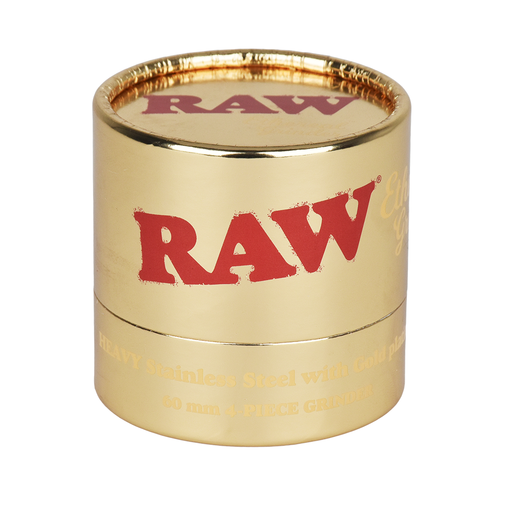 RAW Ethereal Gold-Plated Stainless Steel Grinder | 4pc | 2.25" Grinders - Tophatter Daily Deals