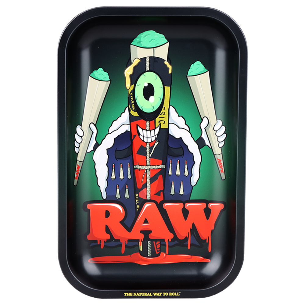 RAW Metal Rolling Tray | Cone Monster Rolling Trays - Tophatter Daily Deals