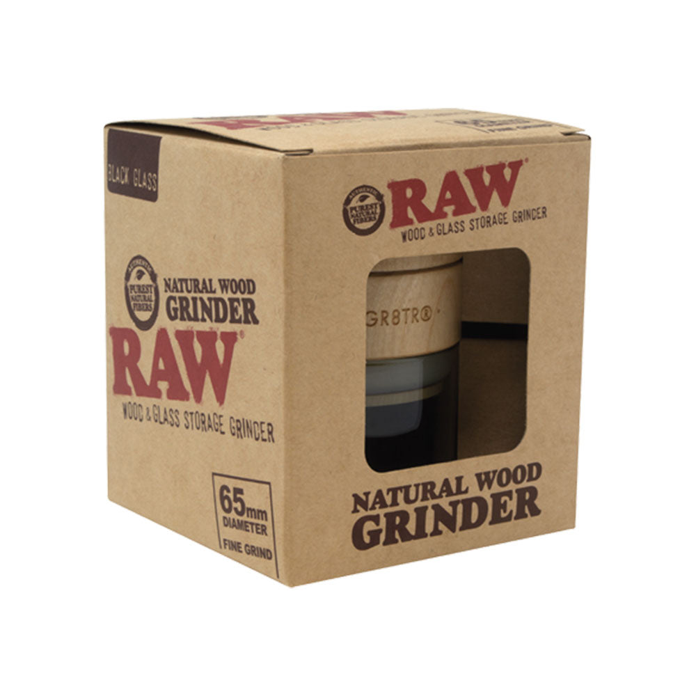 RAW Natural Wood Grinder & Stash Jar Grinders - Tophatter Daily Deals