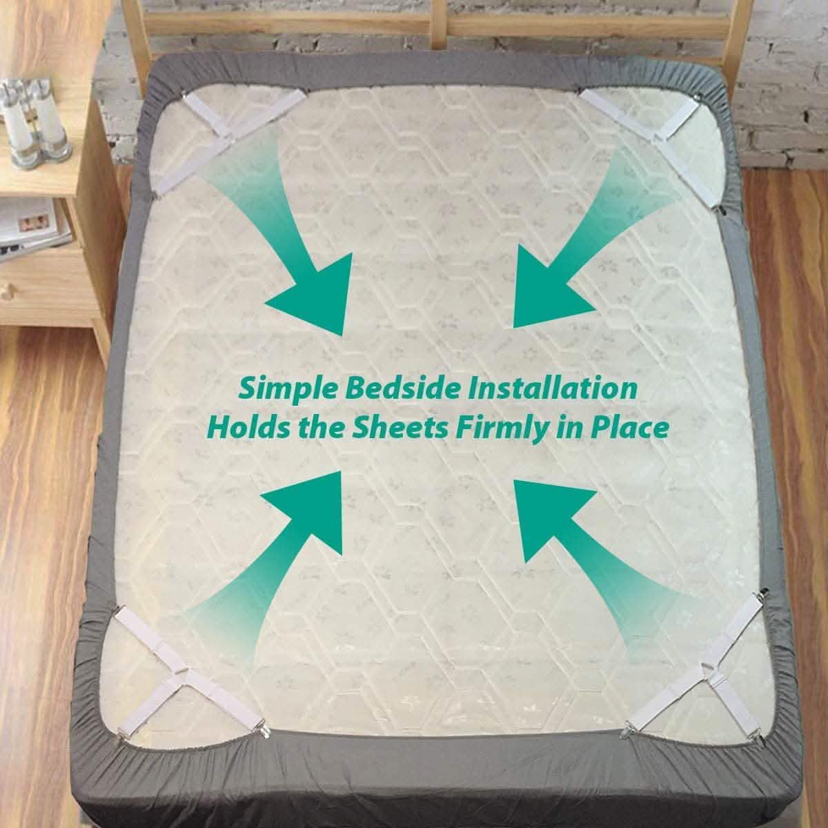 Raytour Non-Slip Bed Sheet Clip Bedding - Tophatter Daily Deals
