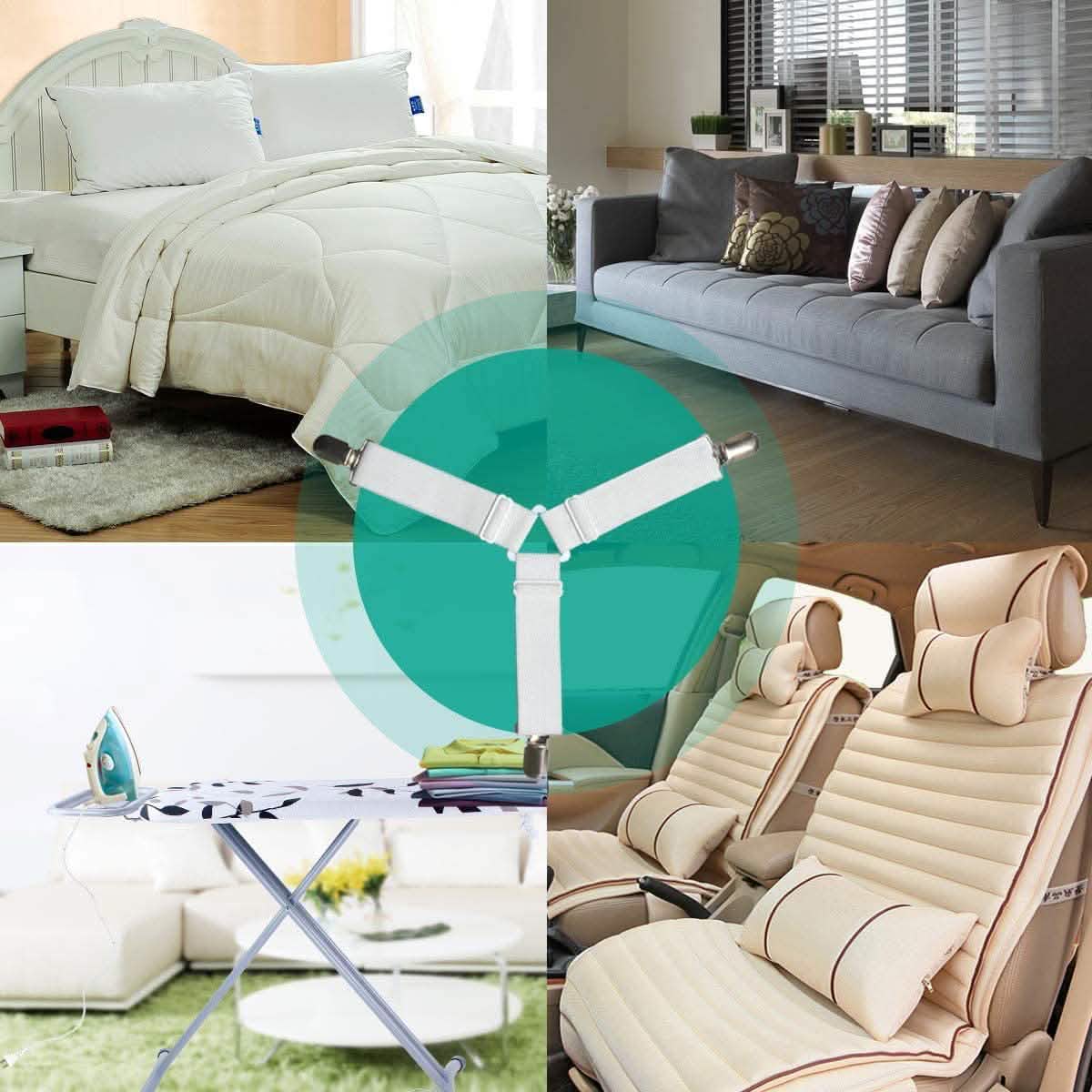 Raytour Non-Slip Bed Sheet Clip Bedding - Tophatter Daily Deals