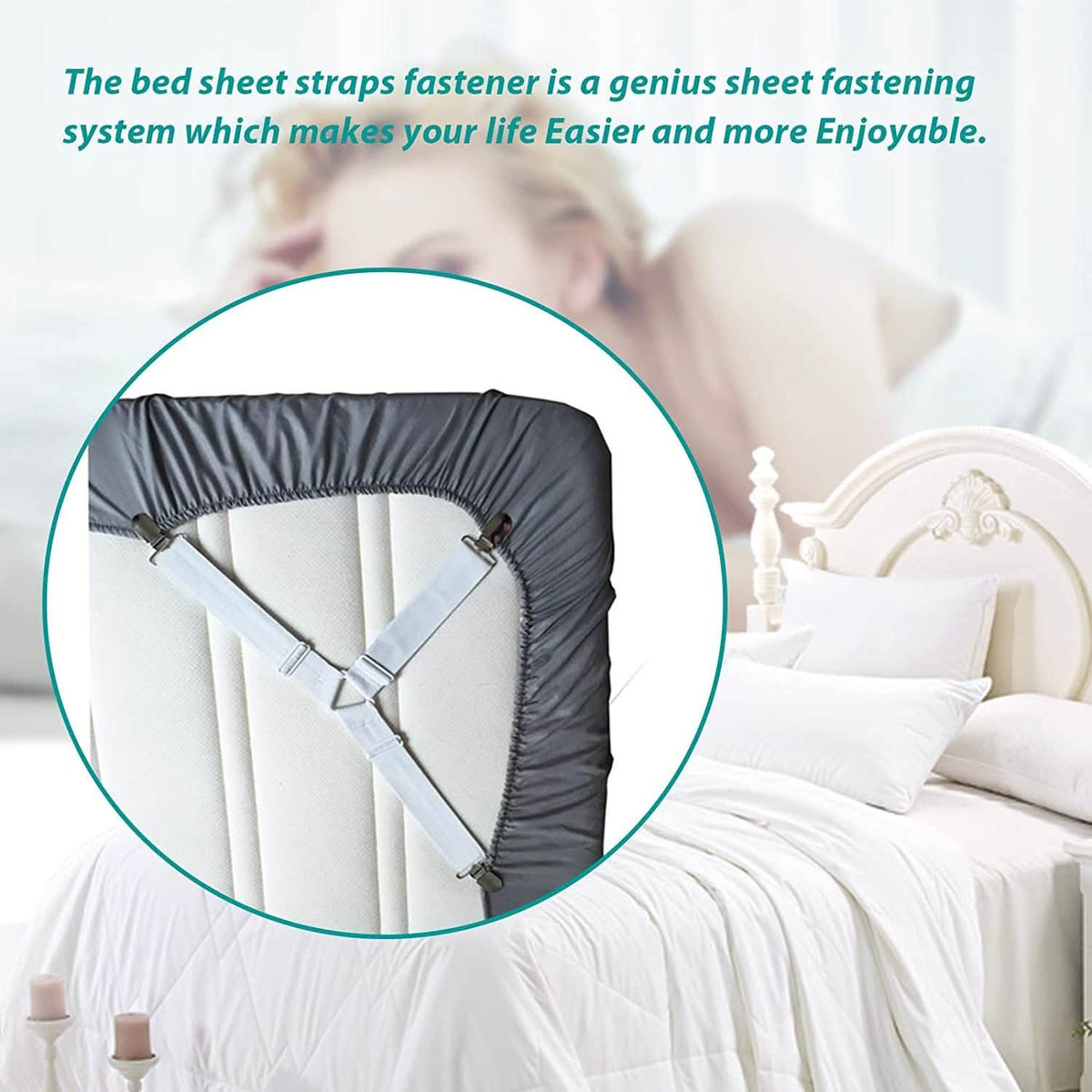 Raytour Non-Slip Bed Sheet Clip Bedding - Tophatter Daily Deals