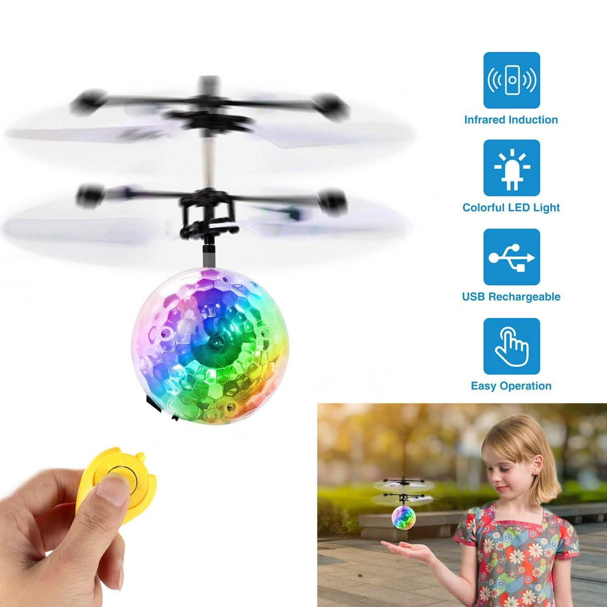 RC Flying Drone Elastic Infrared Toys & Games - Tophatter Daily Deals