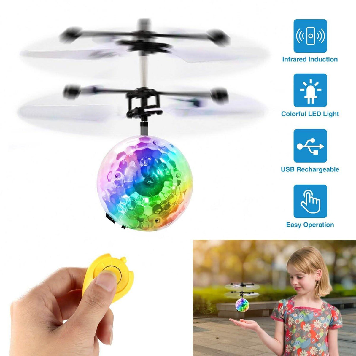 RC Flying Drone Elastic Infrared Toys & Games - Tophatter Daily Deals