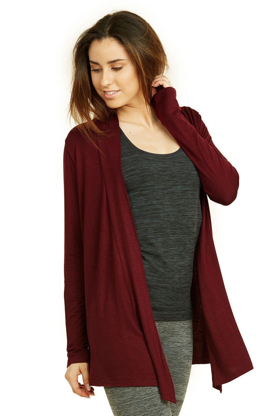 Women's Lightweight Open-Front Rayon Cardigan Women's Tops - Tophatter Daily Deals