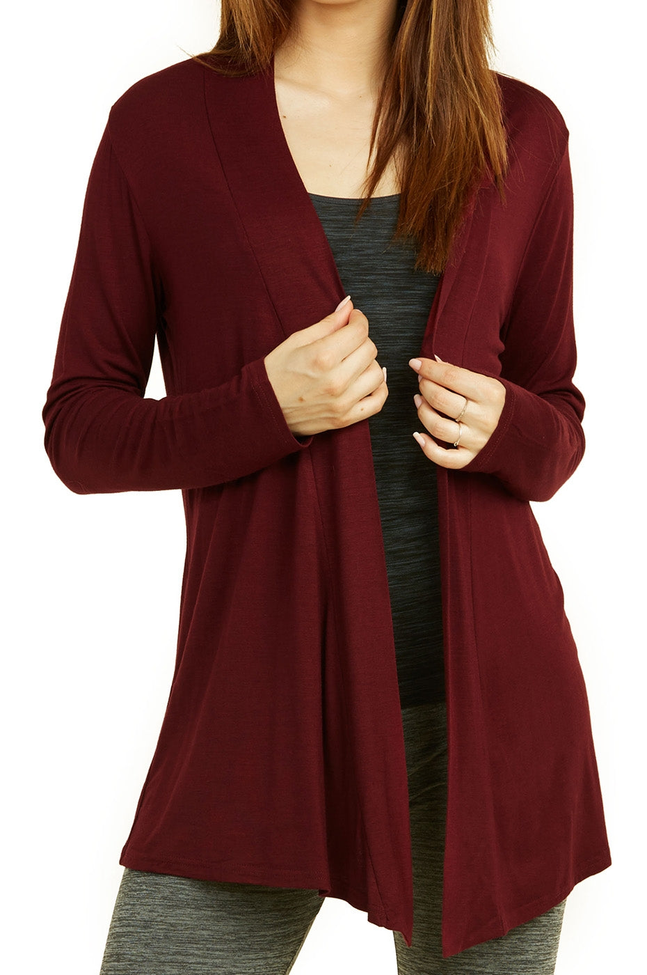 Women's Lightweight Open-Front Rayon Cardigan Women's Tops - Tophatter Daily Deals