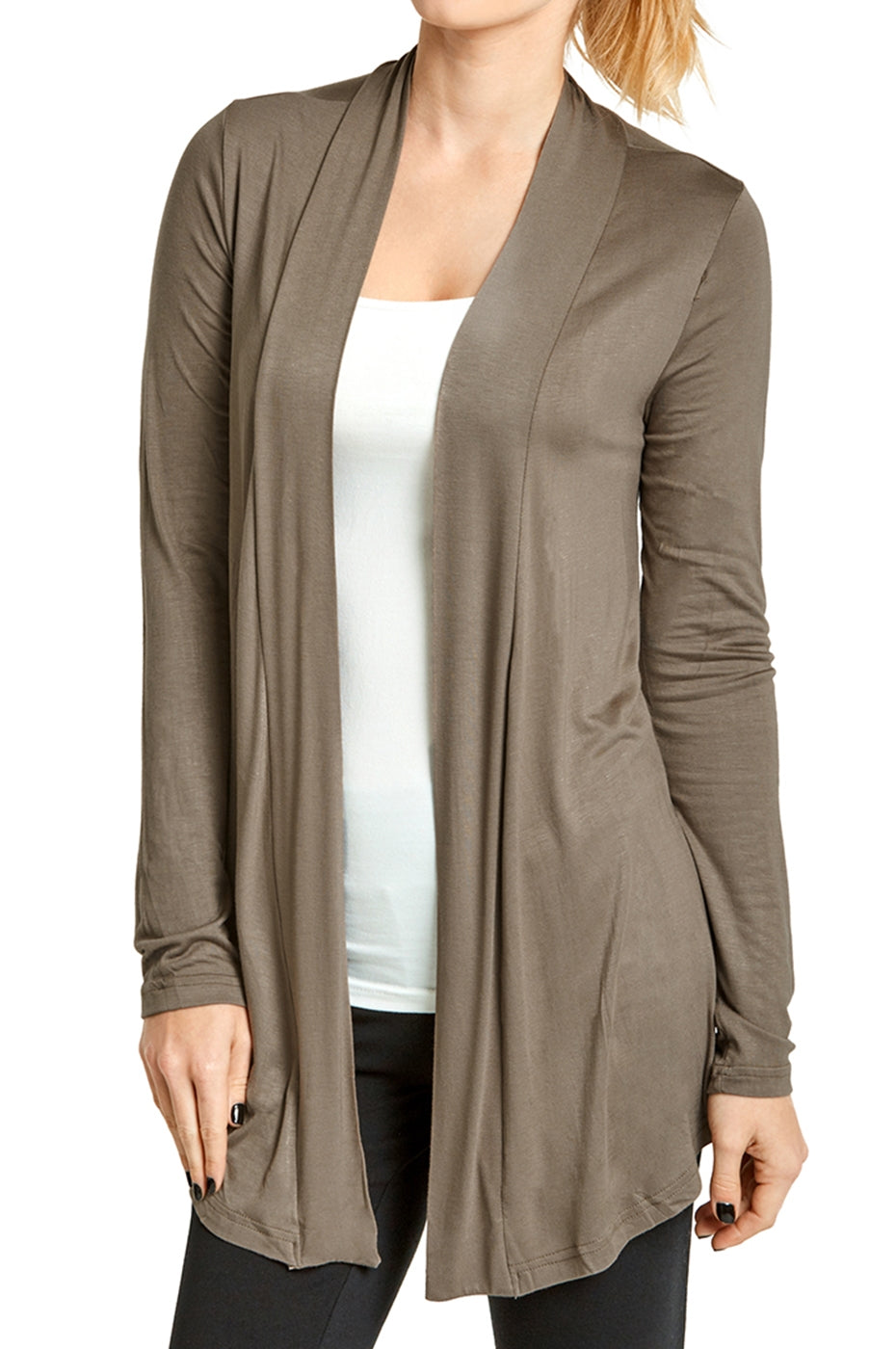 Women's Lightweight Open-Front Rayon Cardigan Women's Tops - Tophatter Daily Deals