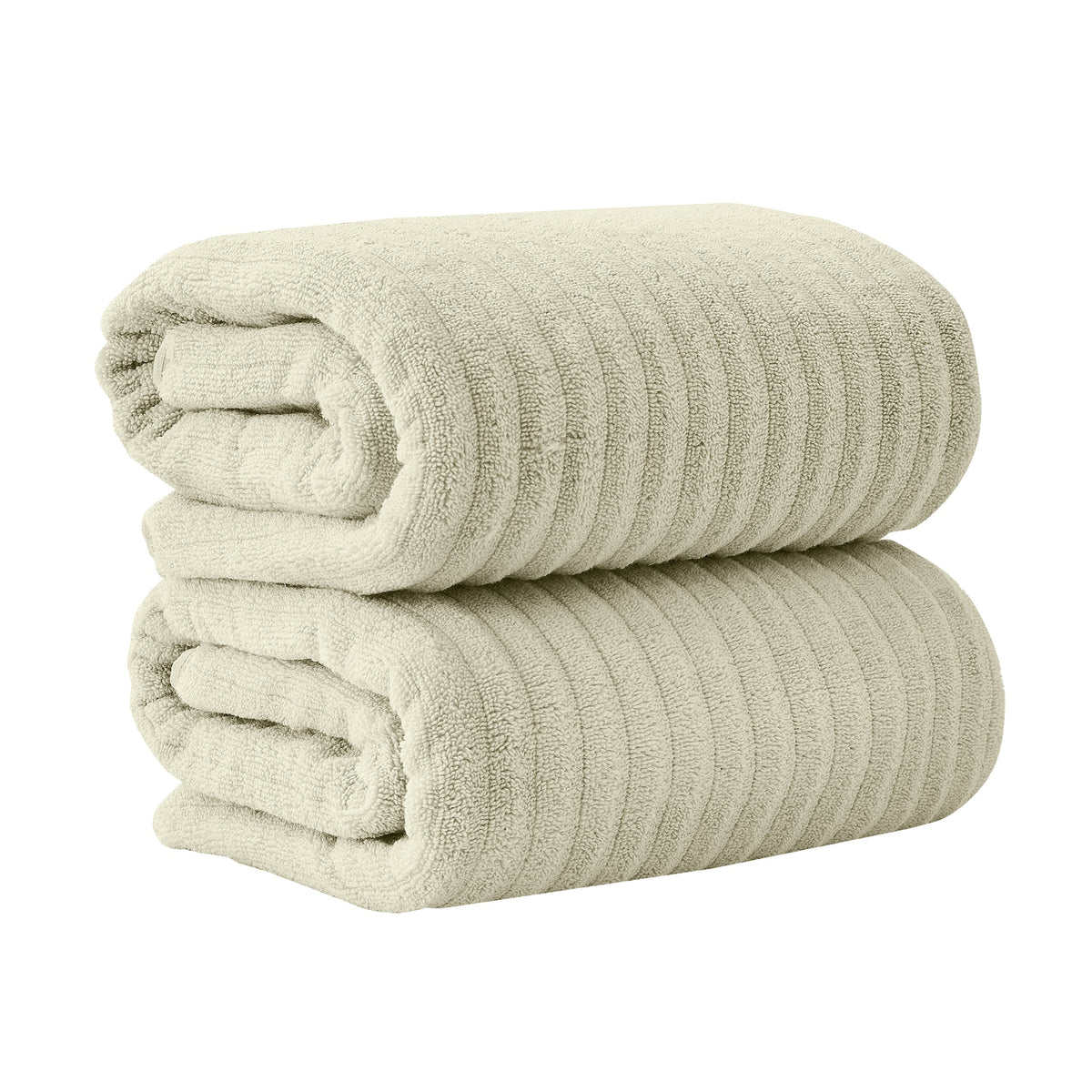 Luxury Combed Cotton Bath Towel Set - Karina Collection Bath Sheet (Pack of 2) Sage Green Bath - Tophatter Daily Deals