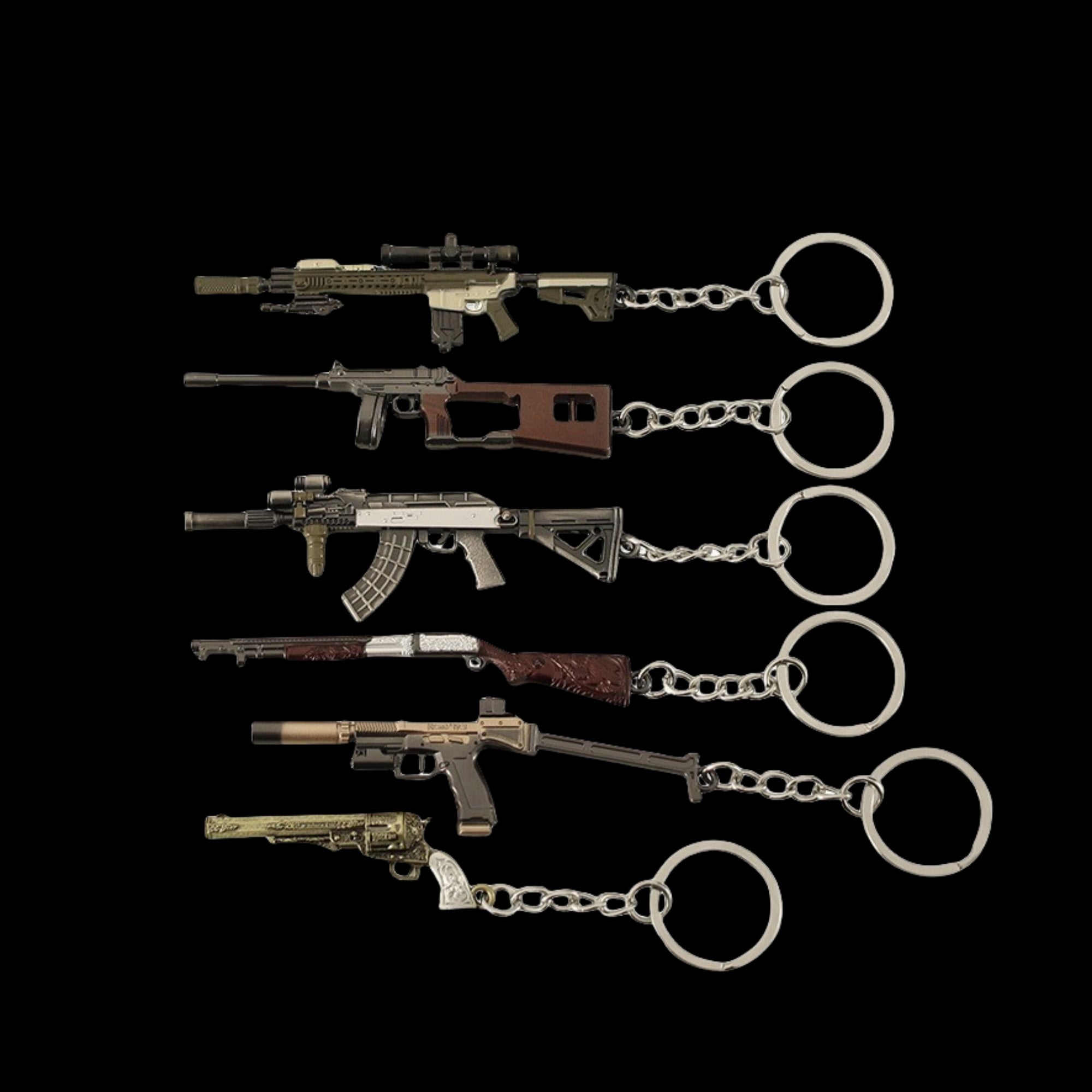 RE8 Metal Mini Gun Keychain 6 In 1 Pack - Tophatter Daily Deals