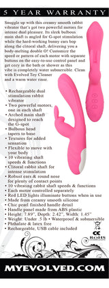 Evolved Bunny Kisses 20 Centimeter Rabbit Vibrator > Vibrators > Ladies > Rabbit - Tophatter Daily Deals