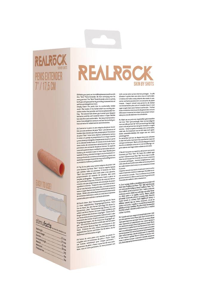 Shots Toys - RealRock Skin - Realistic Penis Extender - 7 Inches Sex Toy - Tophatter Daily Deals