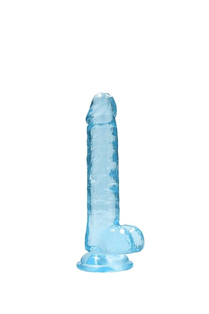 Shots Toys - RealRock - 7" Crystal Clear Dildo with Balls - Assorted Colors Blue Sex Toy - Tophatter Daily Deals