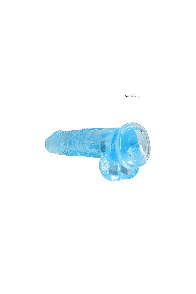 Shots Toys - RealRock - 8" Crystal Clear Dildo with Balls - Assorted Colors Sex Toy - Tophatter Daily Deals