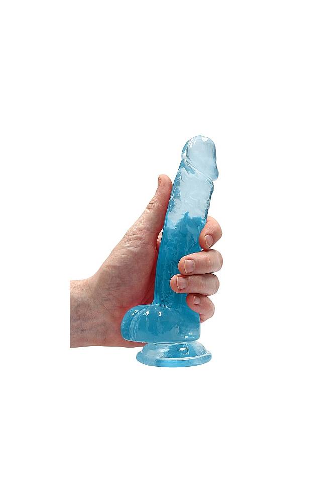 Shots Toys - RealRock - 7" Crystal Clear Dildo with Balls - Assorted Colors Sex Toy - Tophatter Daily Deals