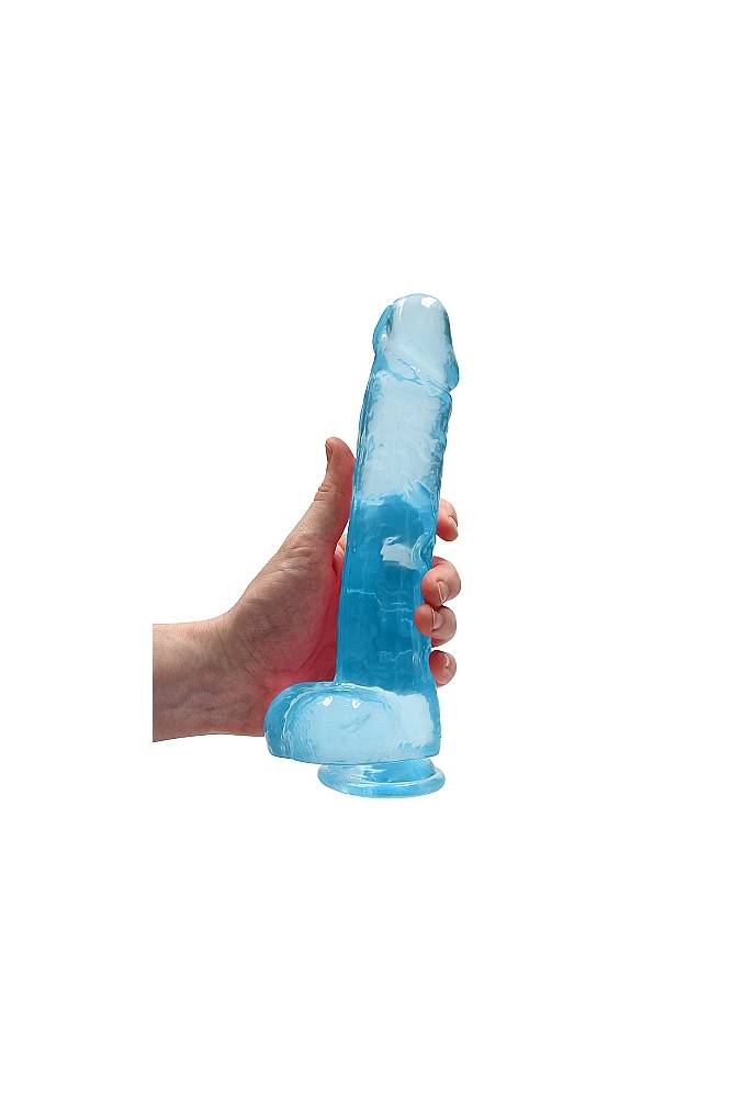 Shots Toys - RealRock - 9" Crystal Clear Dildo - Blue Sex Toy - Tophatter Daily Deals