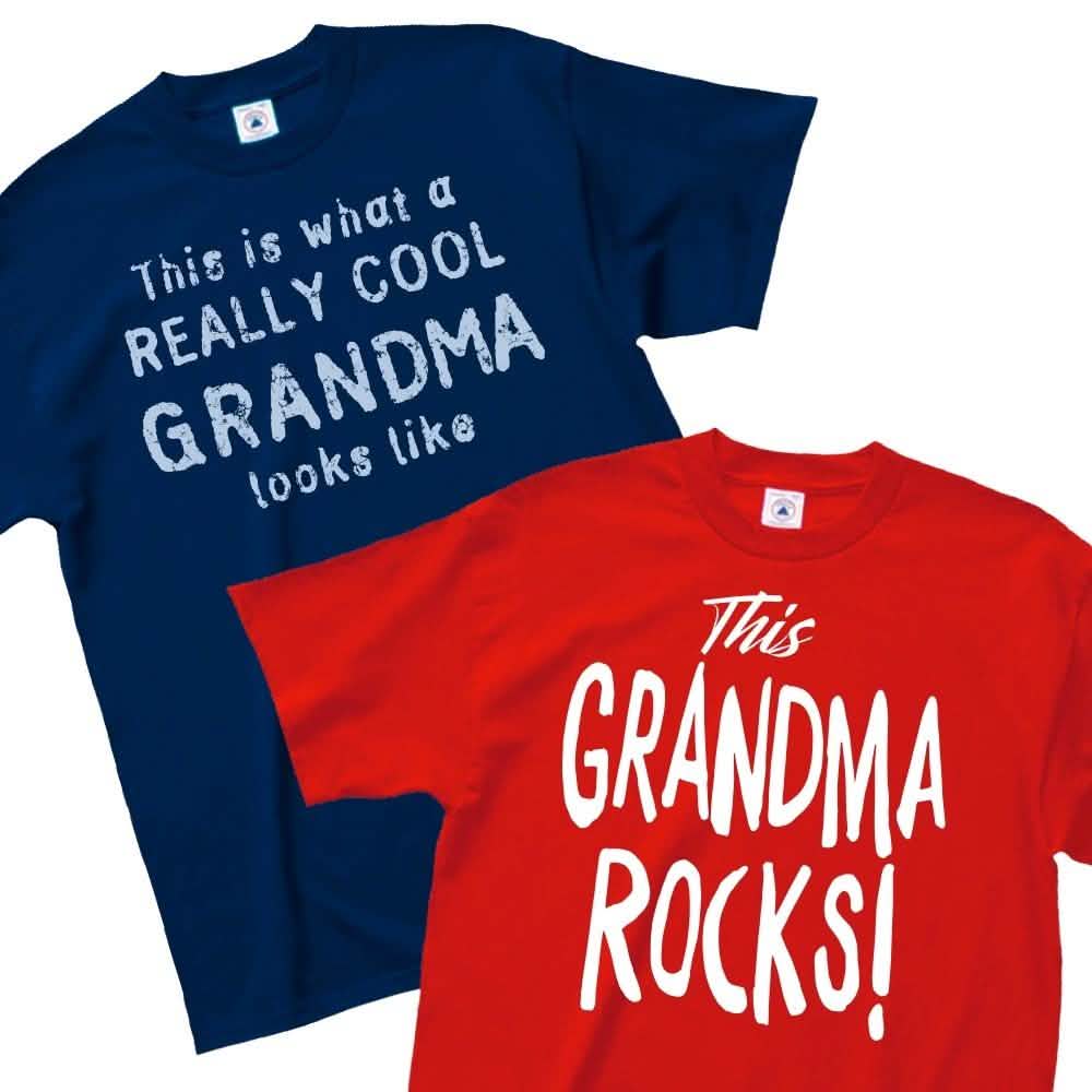 Really Cool Grandma or This Grandma Rocks T-Shirt - Assorted Styles and Sizes Women's Tops - Tophatter Daily Deals