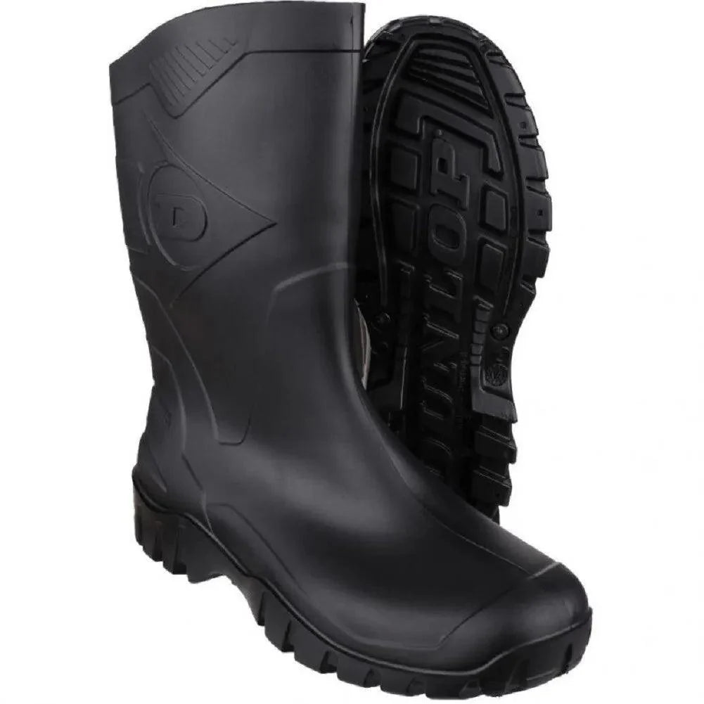 Extra Wide Calf Boot - Mens Womens High Calf Rain Muck Boot Shoes Black Half Welly Mountain & Cycling - Tophatter Daily Deals