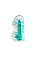Shots Toys - RealRock - 8" Crystal Clear Dildo with Balls - Assorted Colors Sex Toy - Tophatter Daily Deals