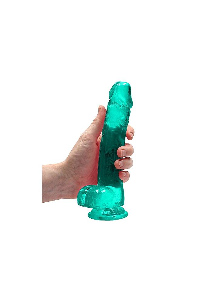 Shots Toys - RealRock - 8" Crystal Clear Dildo with Balls - Assorted Colors Sex Toy - Tophatter Daily Deals