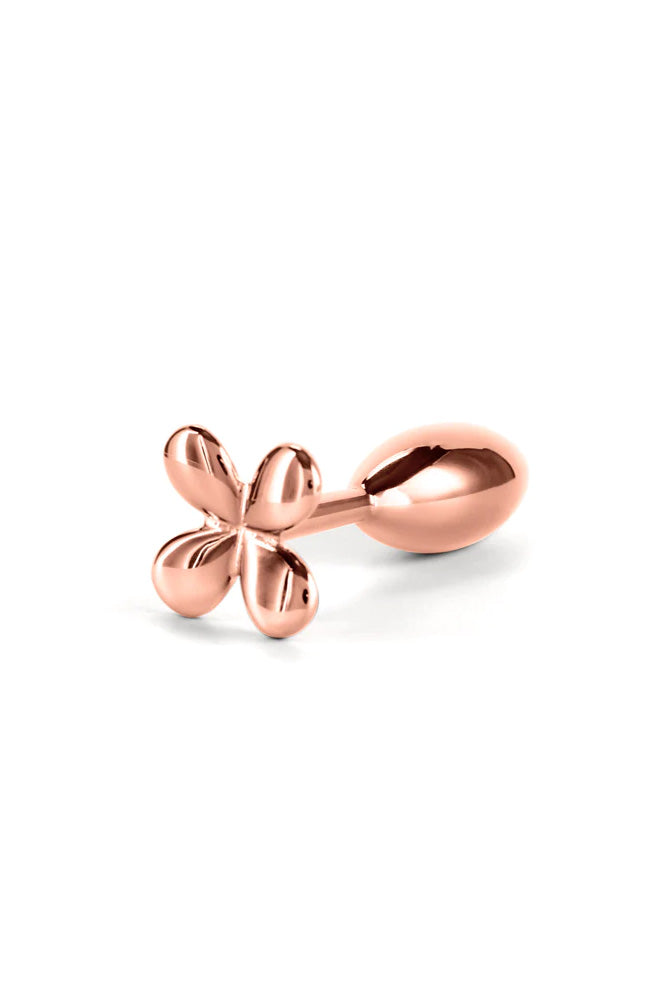 NS Novelties - Rear Assets - Clover Aluminum Butt Plug - Rose Gold Sex Toy - Tophatter Daily Deals