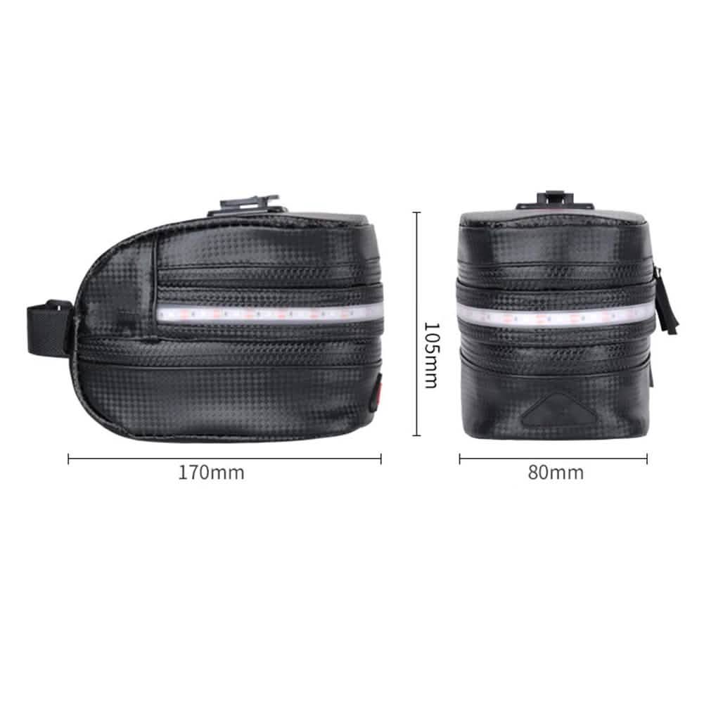 Rear Bike Saddle Bag with LED Light Outdoor Recreation - Tophatter Daily Deals