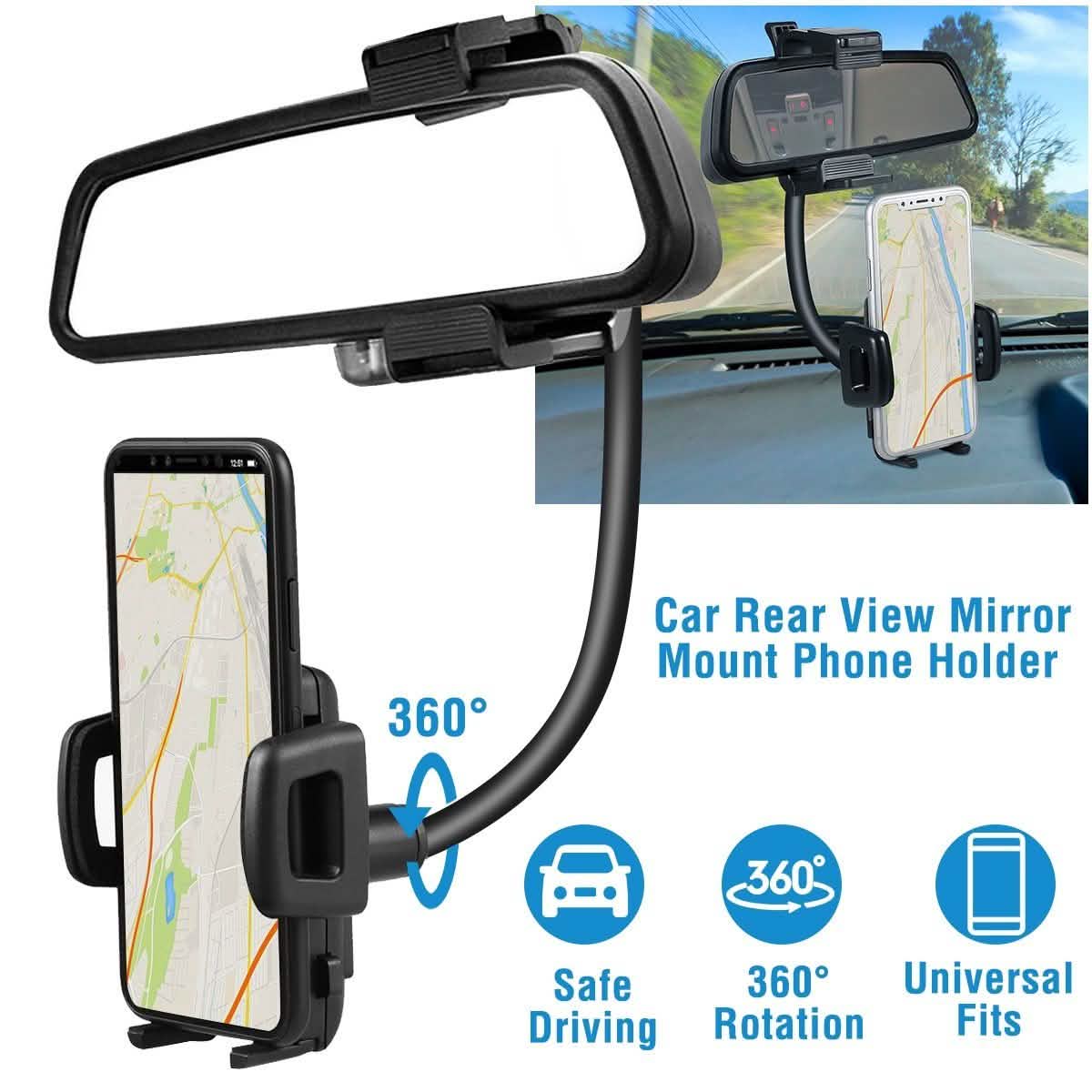 Rear View Mirror Car Mount Holder Automotive - Tophatter Daily Deals
