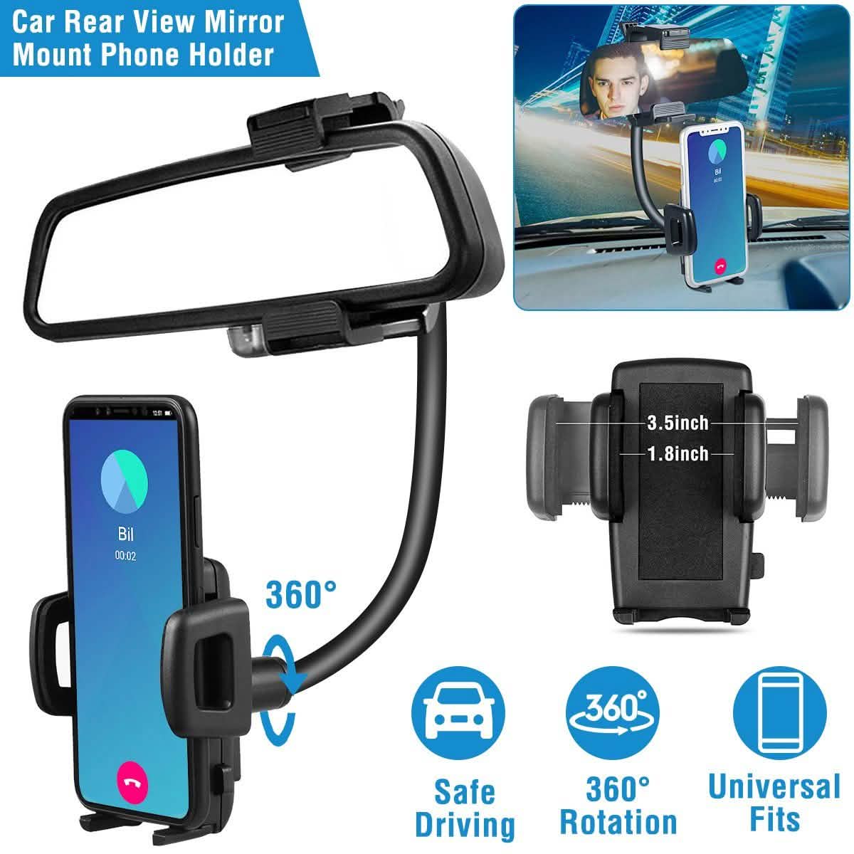 Rear View Mirror Car Mount Holder Automotive - Tophatter Daily Deals