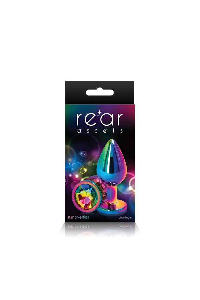 NS Novelties - Rear Assets - Medium Aluminum Butt Plug - Multicolour/Rainbow Sex Toy - Tophatter Daily Deals