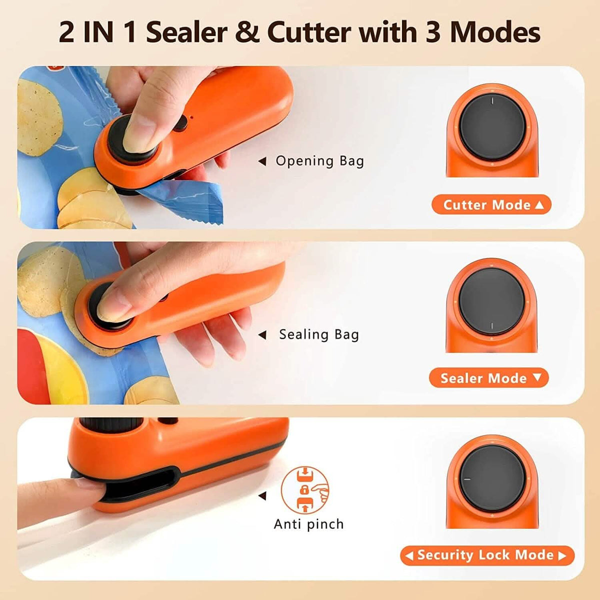 Rechargeable 2-in-1 Bag Mini Heat Sealer Kitchen Tools & Gadgets - Tophatter Daily Deals