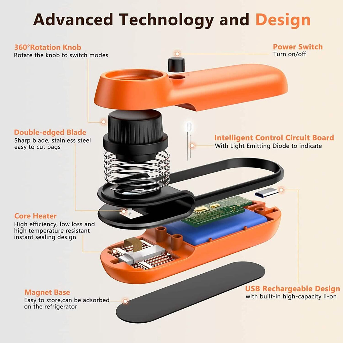 Rechargeable 2-in-1 Bag Mini Heat Sealer Kitchen Tools & Gadgets - Tophatter Daily Deals