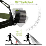 Rechargeable 6 Modes Headlamp 20000 Lumen Outdoor Recreation - Tophatter Daily Deals