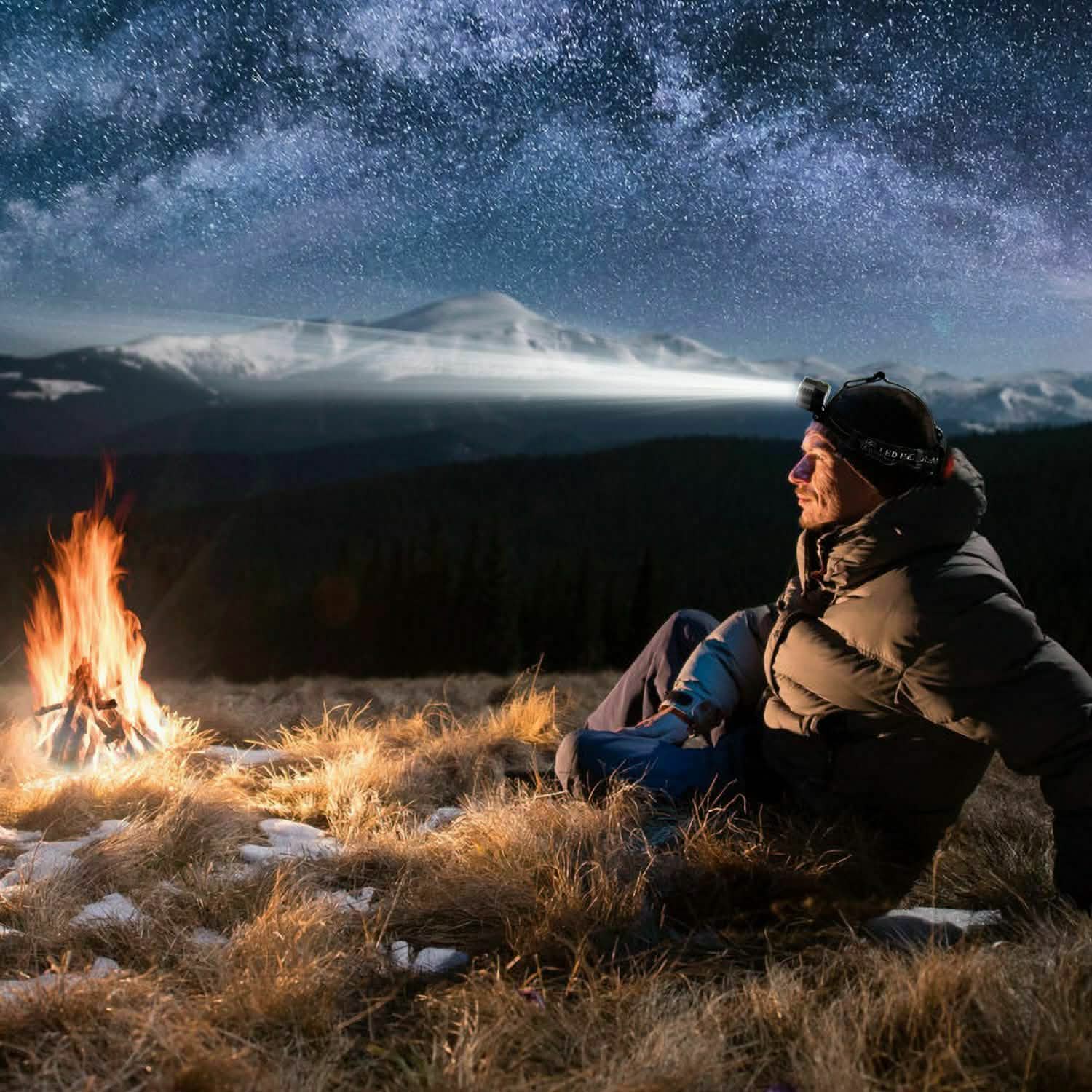 Rechargeable 6 Modes Headlamp 20000 Lumen Outdoor Recreation - Tophatter Daily Deals