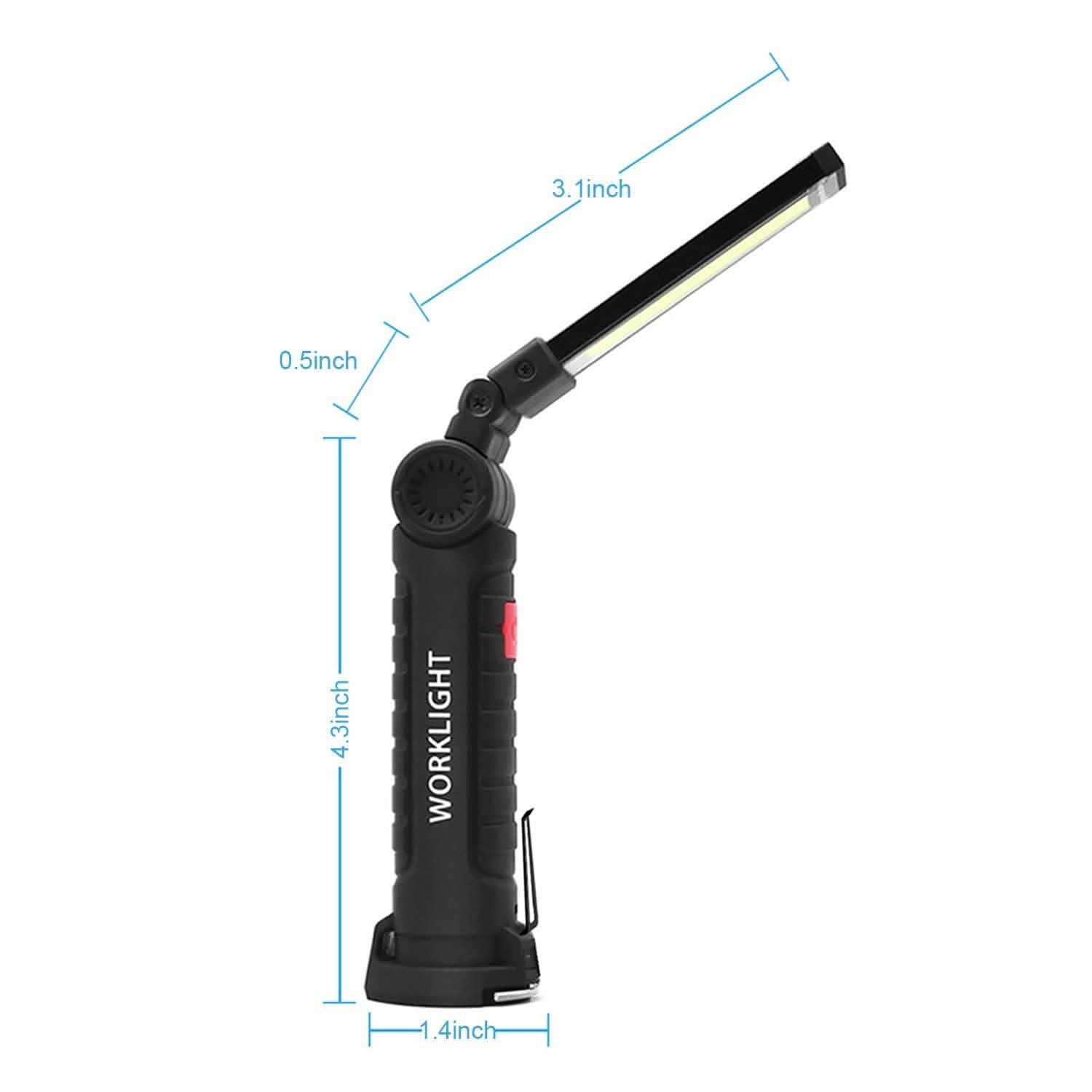 Rechargeable COB LED Slim Work Folding Light Outdoor Recreation - Tophatter Daily Deals