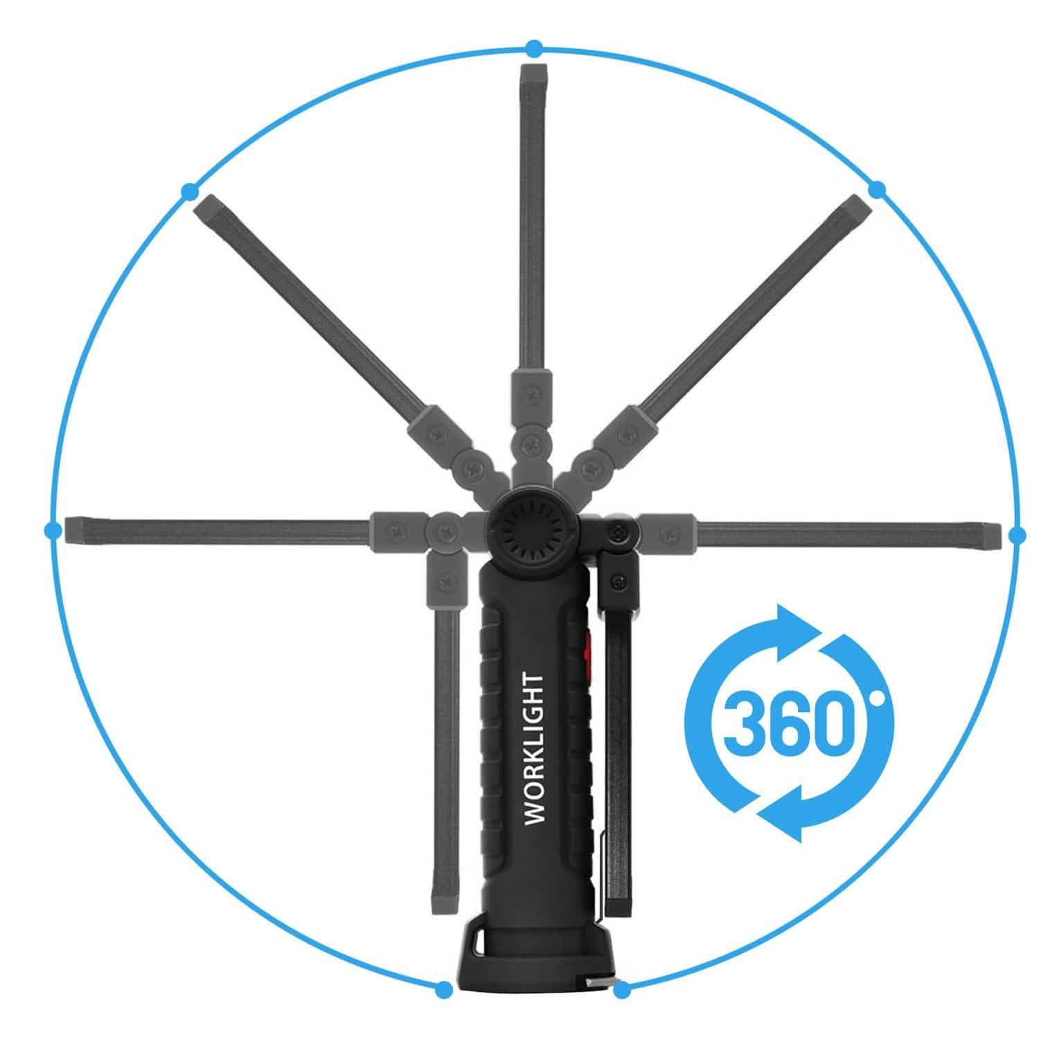 Rechargeable COB LED Slim Work Folding Light Outdoor Recreation - Tophatter Daily Deals