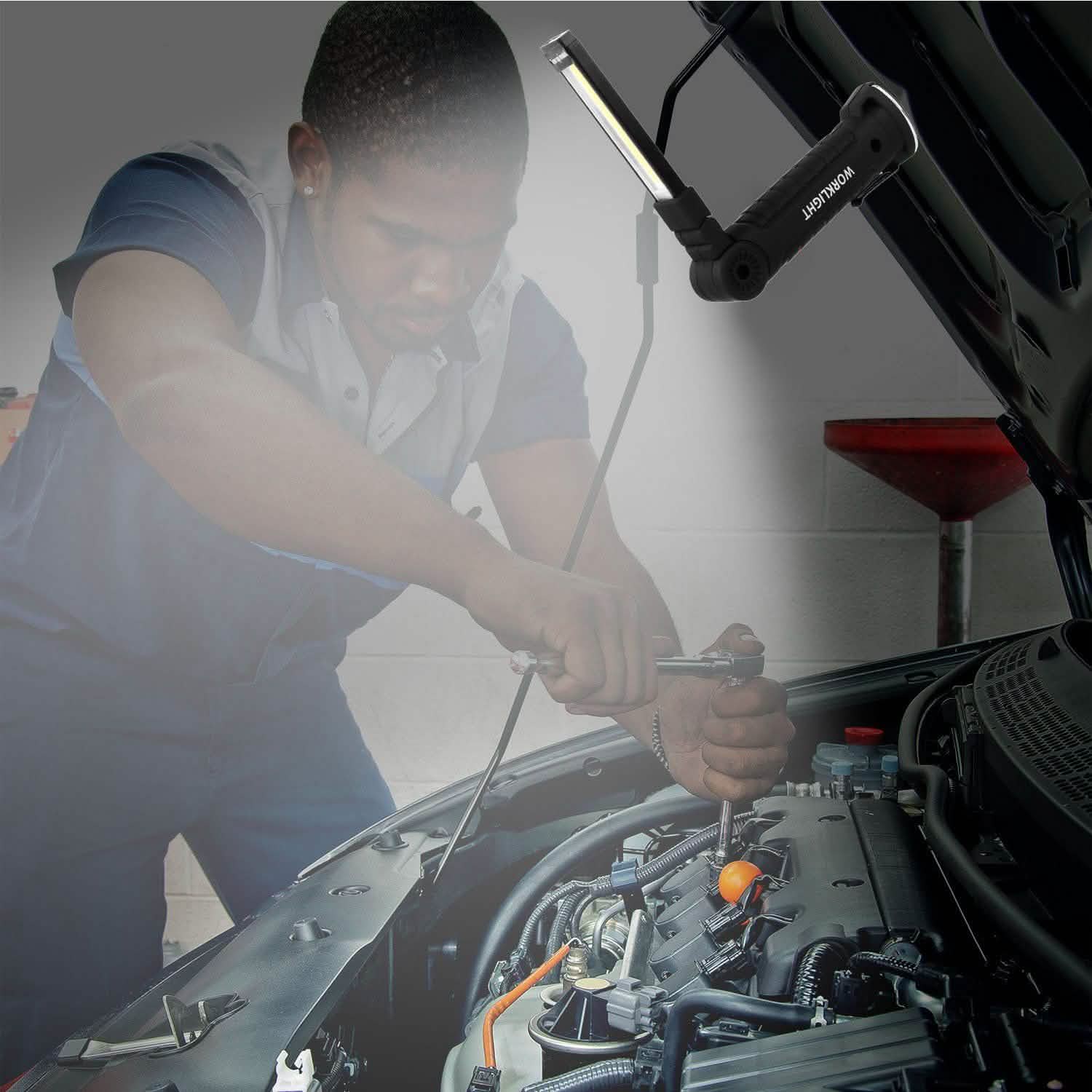 Rechargeable COB LED Slim Work Folding Light Outdoor Recreation - Tophatter Daily Deals