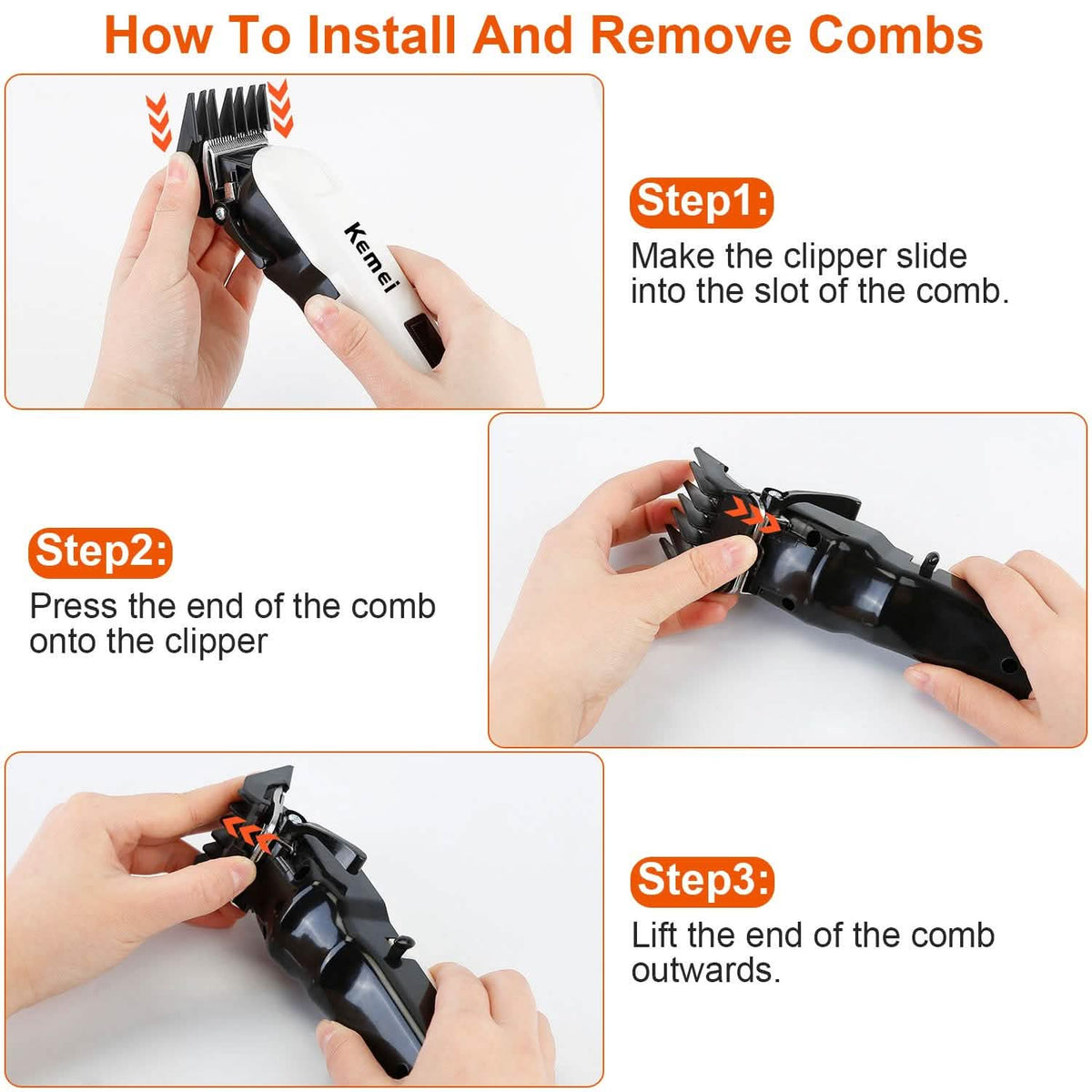 Rechargeable Cordless Hair Clipper Men's Grooming - Tophatter Daily Deals