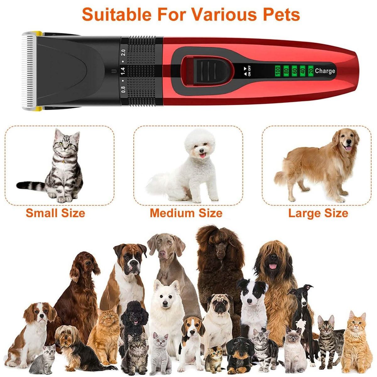 Rechargeable Cordless Pet Grooming Kit Pet Supplies - Tophatter Daily Deals