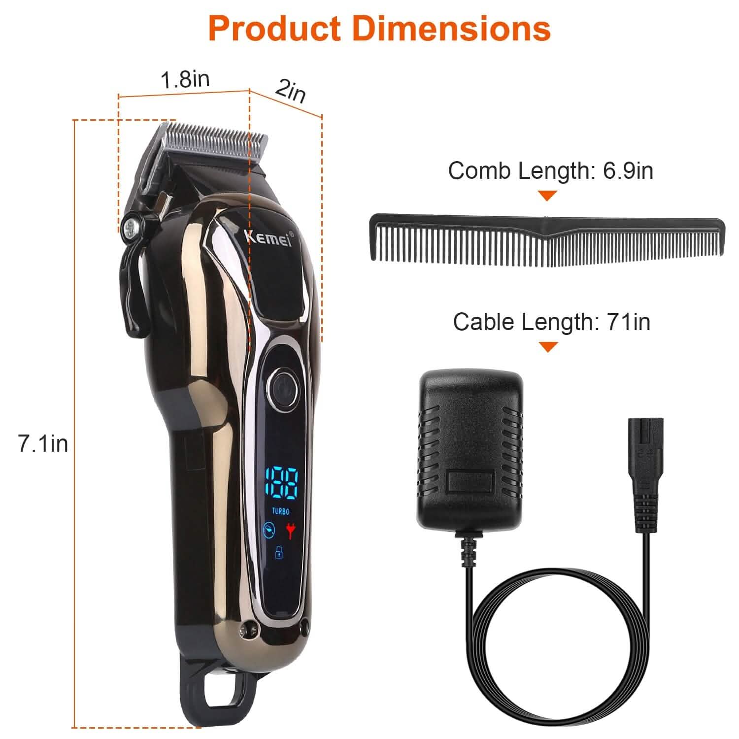 Rechargeable Electric Hair Clipper Men's Grooming - Tophatter Daily Deals