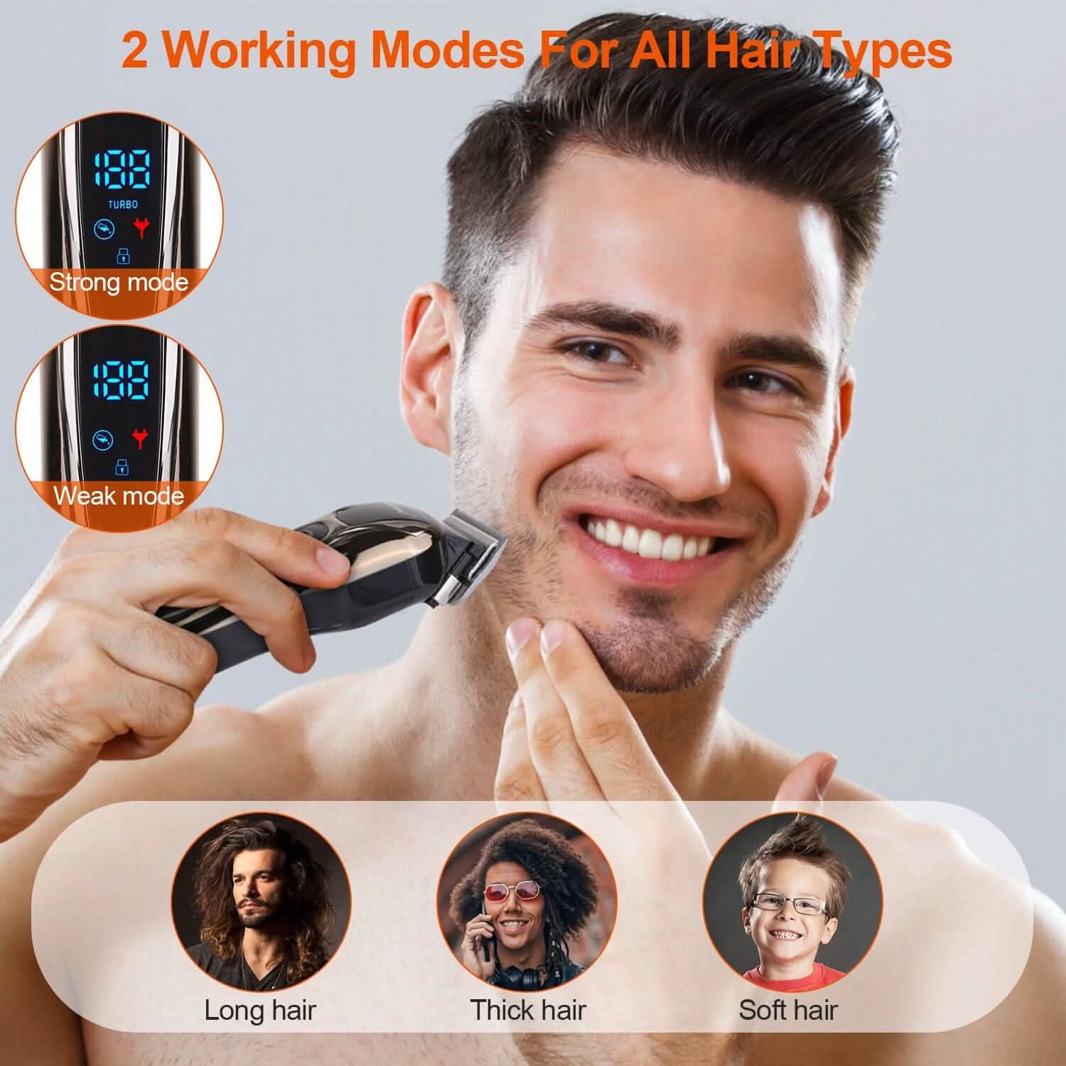 Rechargeable Electric Hair Clipper Men's Grooming - Tophatter Daily Deals
