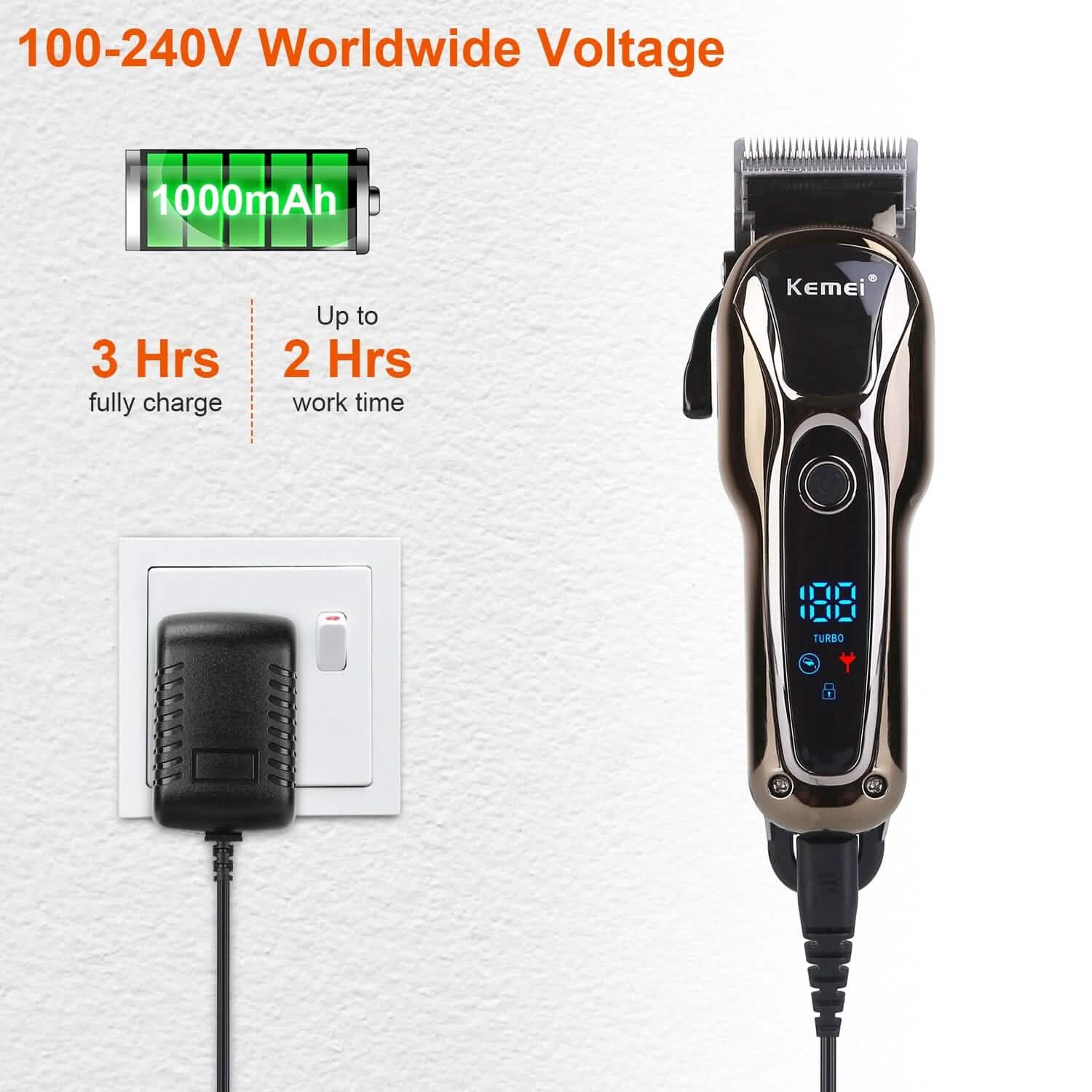 Rechargeable Electric Hair Clipper Men's Grooming - Tophatter Daily Deals