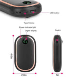 Rechargeable Hand Heater Pocket Warmer Power Bank with Digital Display Mobile Accessories - Tophatter Daily Deals