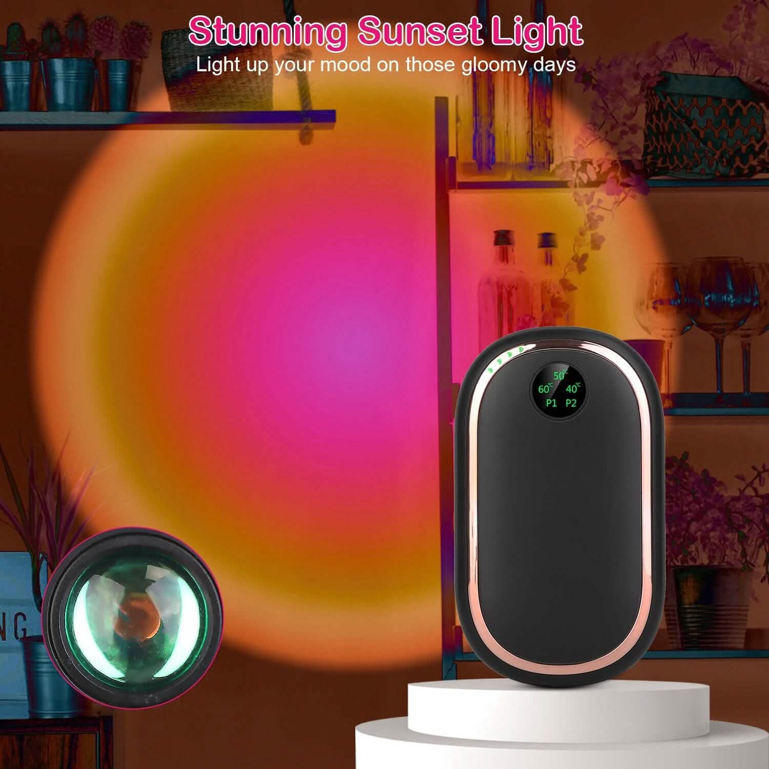 Rechargeable Hand Heater Pocket Warmer Power Bank with Digital Display Mobile Accessories - Tophatter Daily Deals