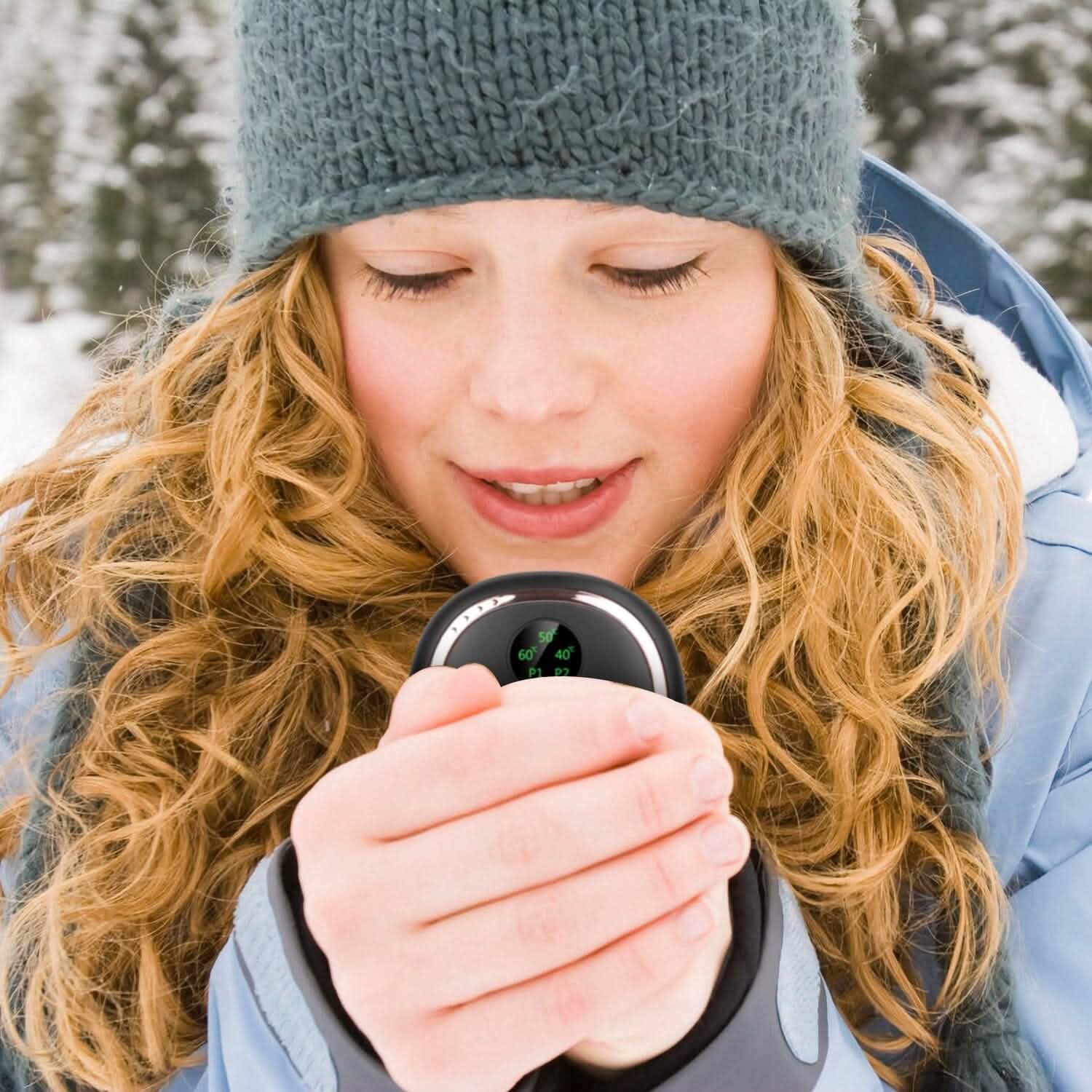 Rechargeable Hand Heater Pocket Warmer Power Bank with Digital Display Mobile Accessories - Tophatter Daily Deals