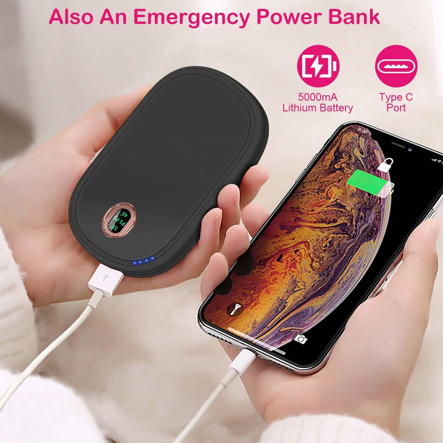 Rechargeable Hand Warmer Electric Hand Heater Outdoor Recreation - Tophatter Daily Deals