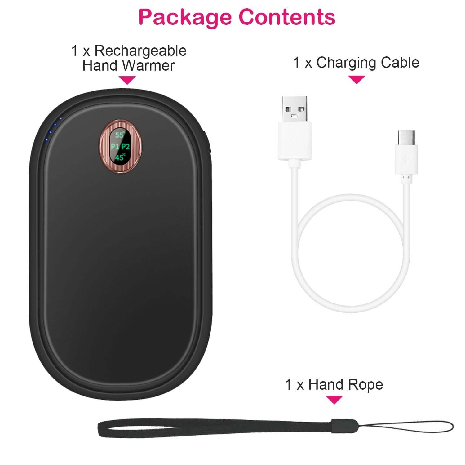 Rechargeable Hand Warmer Electric Hand Heater Outdoor Recreation - Tophatter Daily Deals