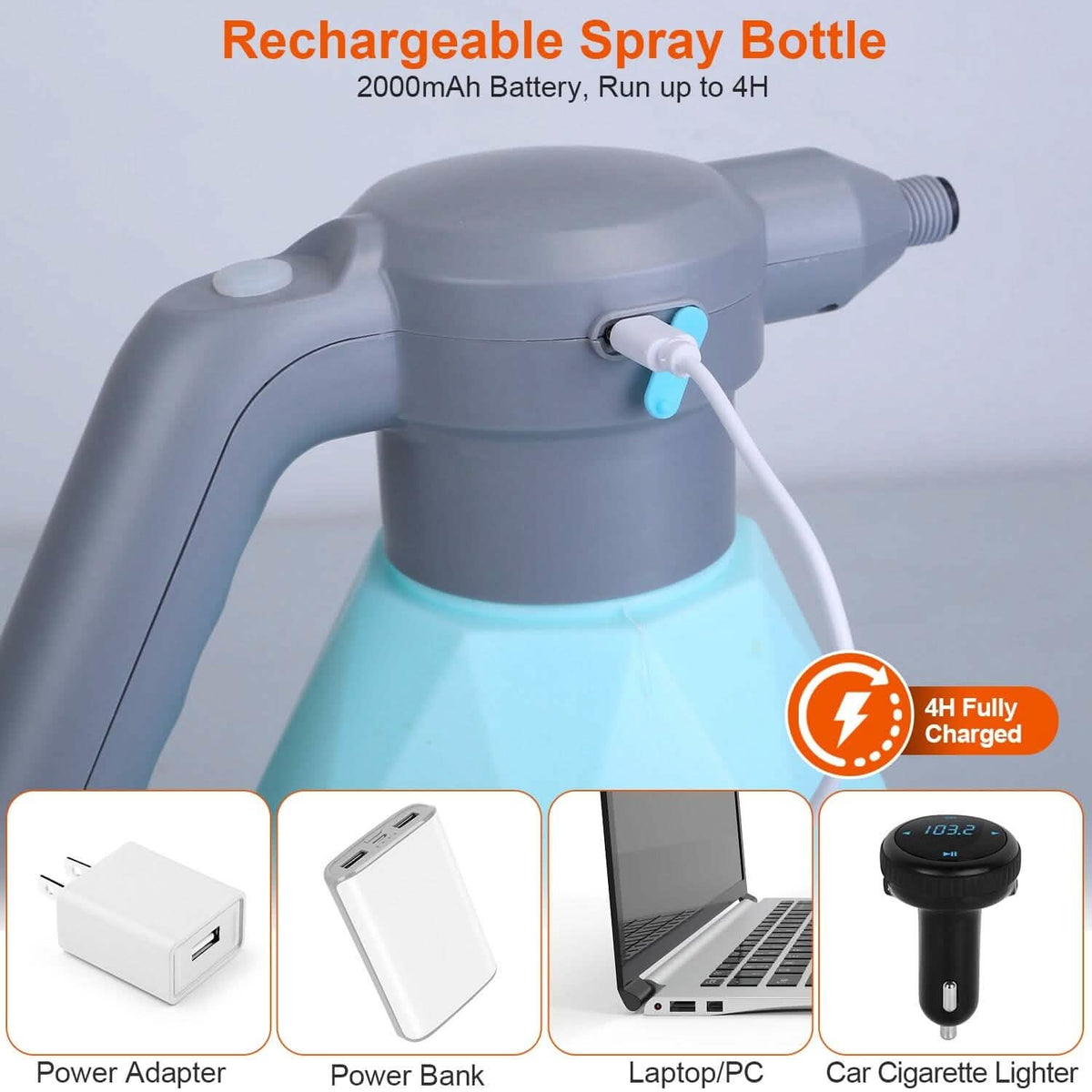 Rechargeable Handheld Automatic Electric Spray Bottle Garden & Patio - Tophatter Daily Deals