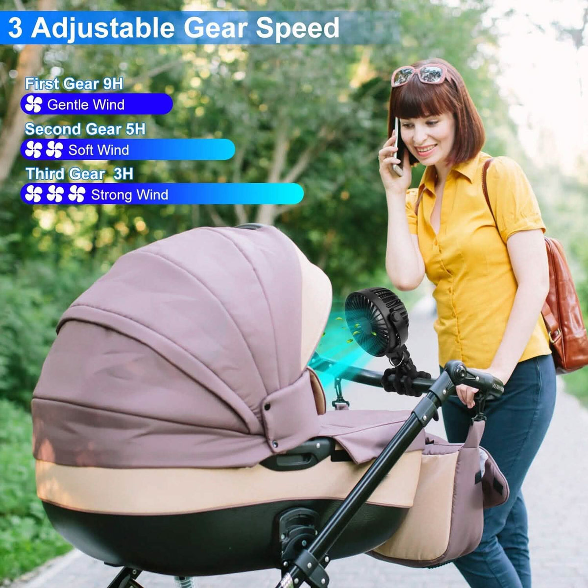 Rechargeable Handheld Fan with Flexible Tripod Outdoor Recreation - Tophatter Daily Deals
